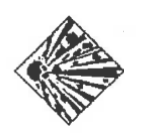 Hazard warning label in option D