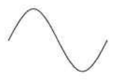 Stationary wave on a string at the instant of maximum displacement (one half cycle shown)