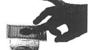 Photograph of a finger flicking a cardboard with a coin on it resting on a glass