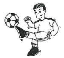 A player kicking a football