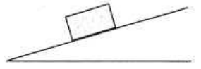 Block at rest on a rough inclined plane