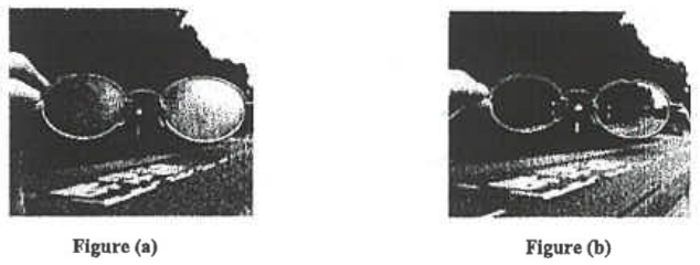 Figure (a): misty glasses; Figure (b): clear glasses