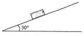 Block sliding down an incline of 30 degrees