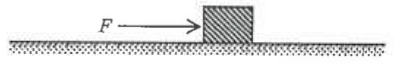 Force F pushing a block on a horizontal smooth surface
