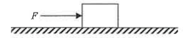 Block on a horizontal surface pushed by a horizontal force F