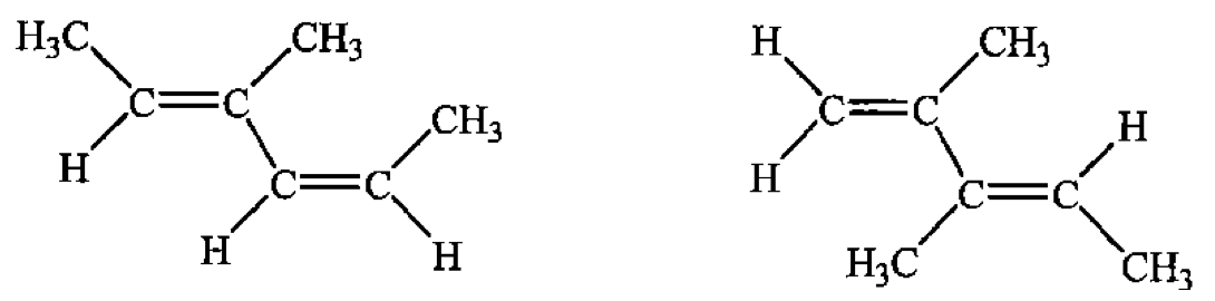 選項C：分子Y（左）和分子Z（右）的結構式