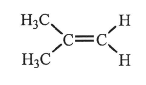 單體 B:C=C,一碳連兩個 H₃C,另一碳連兩個 H
