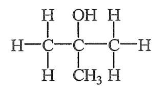 顯示式：CH₃–C(OH)(CH₃)–CH₃（叔烷醇）