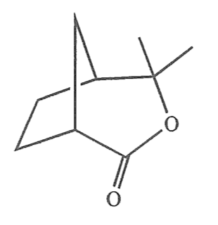 結構 D：橋環內酯，含 –C(CH₃)₂–O–C(=O)– 內酯單元