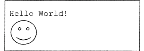 設計檢視顯示文字「Hello World!」及一個笑臉圖像